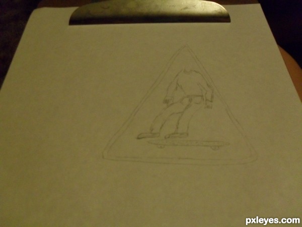 Creation of Caution!: Step 1